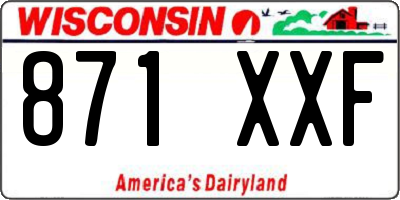 WI license plate 871XXF