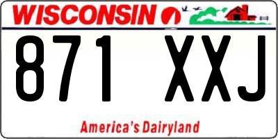 WI license plate 871XXJ