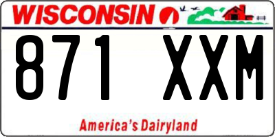 WI license plate 871XXM