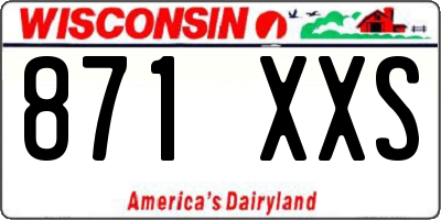 WI license plate 871XXS