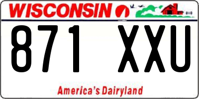 WI license plate 871XXU