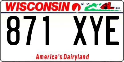 WI license plate 871XYE