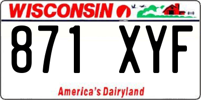 WI license plate 871XYF