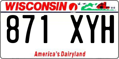 WI license plate 871XYH