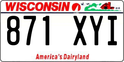 WI license plate 871XYI