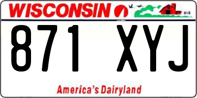 WI license plate 871XYJ