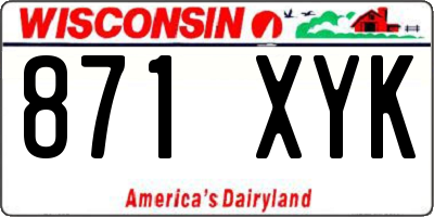 WI license plate 871XYK
