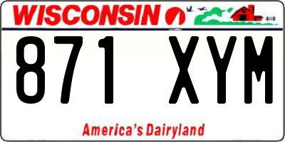 WI license plate 871XYM
