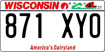 WI license plate 871XYO