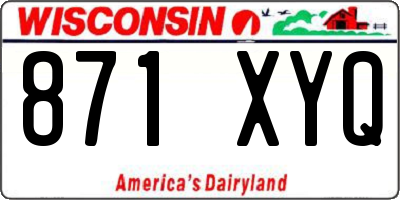 WI license plate 871XYQ