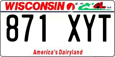 WI license plate 871XYT