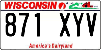 WI license plate 871XYV