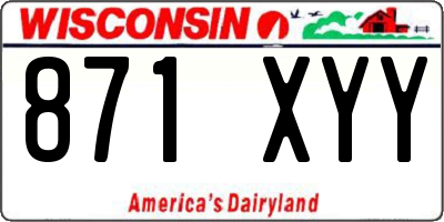 WI license plate 871XYY