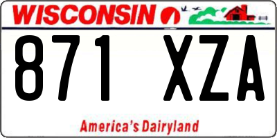WI license plate 871XZA