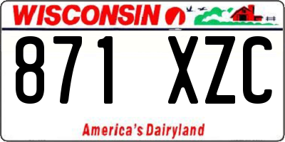 WI license plate 871XZC