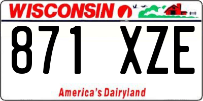 WI license plate 871XZE