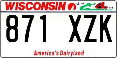 WI license plate 871XZK