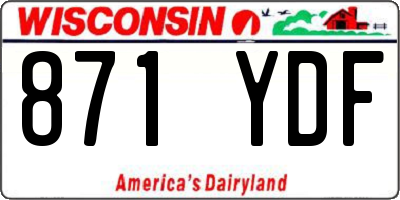 WI license plate 871YDF