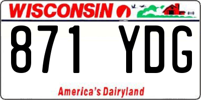 WI license plate 871YDG