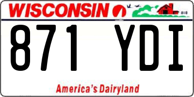WI license plate 871YDI