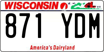 WI license plate 871YDM