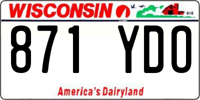 WI license plate 871YDO