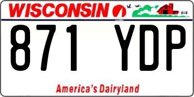 WI license plate 871YDP