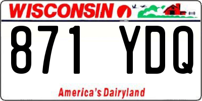 WI license plate 871YDQ
