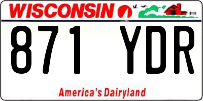 WI license plate 871YDR
