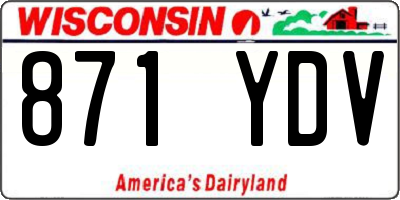 WI license plate 871YDV