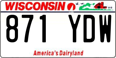 WI license plate 871YDW