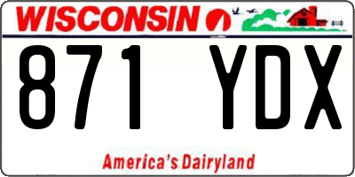 WI license plate 871YDX