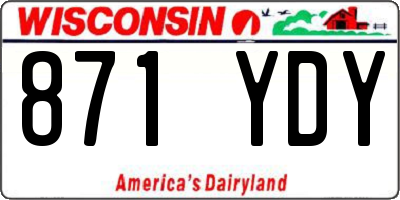 WI license plate 871YDY