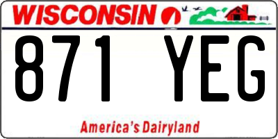 WI license plate 871YEG