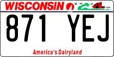 WI license plate 871YEJ