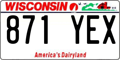 WI license plate 871YEX