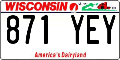 WI license plate 871YEY