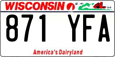 WI license plate 871YFA