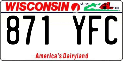 WI license plate 871YFC
