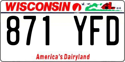 WI license plate 871YFD