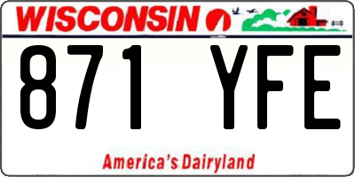WI license plate 871YFE