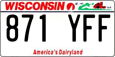 WI license plate 871YFF