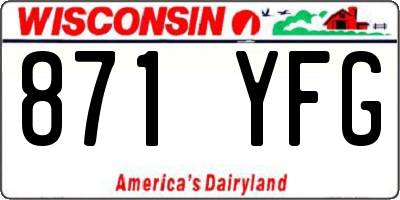 WI license plate 871YFG