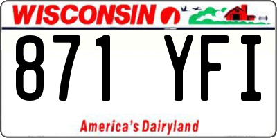WI license plate 871YFI