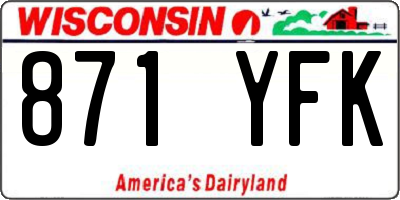 WI license plate 871YFK