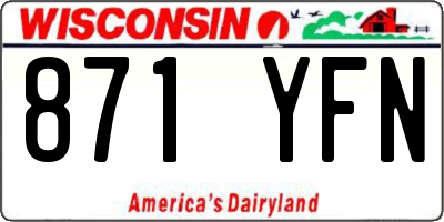 WI license plate 871YFN