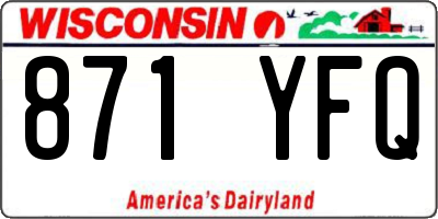 WI license plate 871YFQ