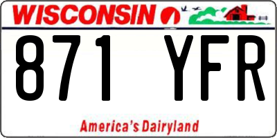 WI license plate 871YFR