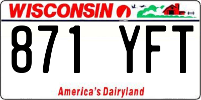 WI license plate 871YFT