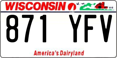 WI license plate 871YFV